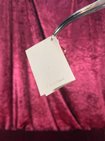 Vintage Christmas - Handblown Glass Ornament - Red Chameleon On Glitter Orb - Patricia Breen - Poland