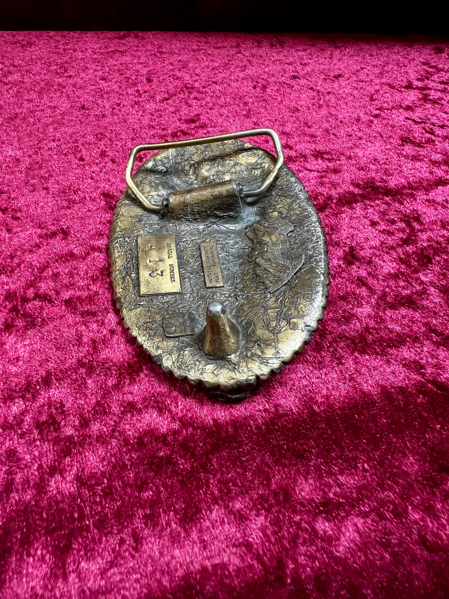 Vintage Solid Brass Belt Buckle - Luger Pistol 413 Limited Edition 1976 - Buckle Co. Chicago