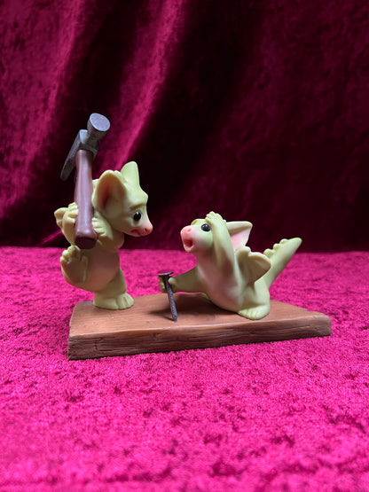 Vintage 2002 Pocket Dragons “Teamwork!” Figurine - Real Musgrave Dragon Collectible
