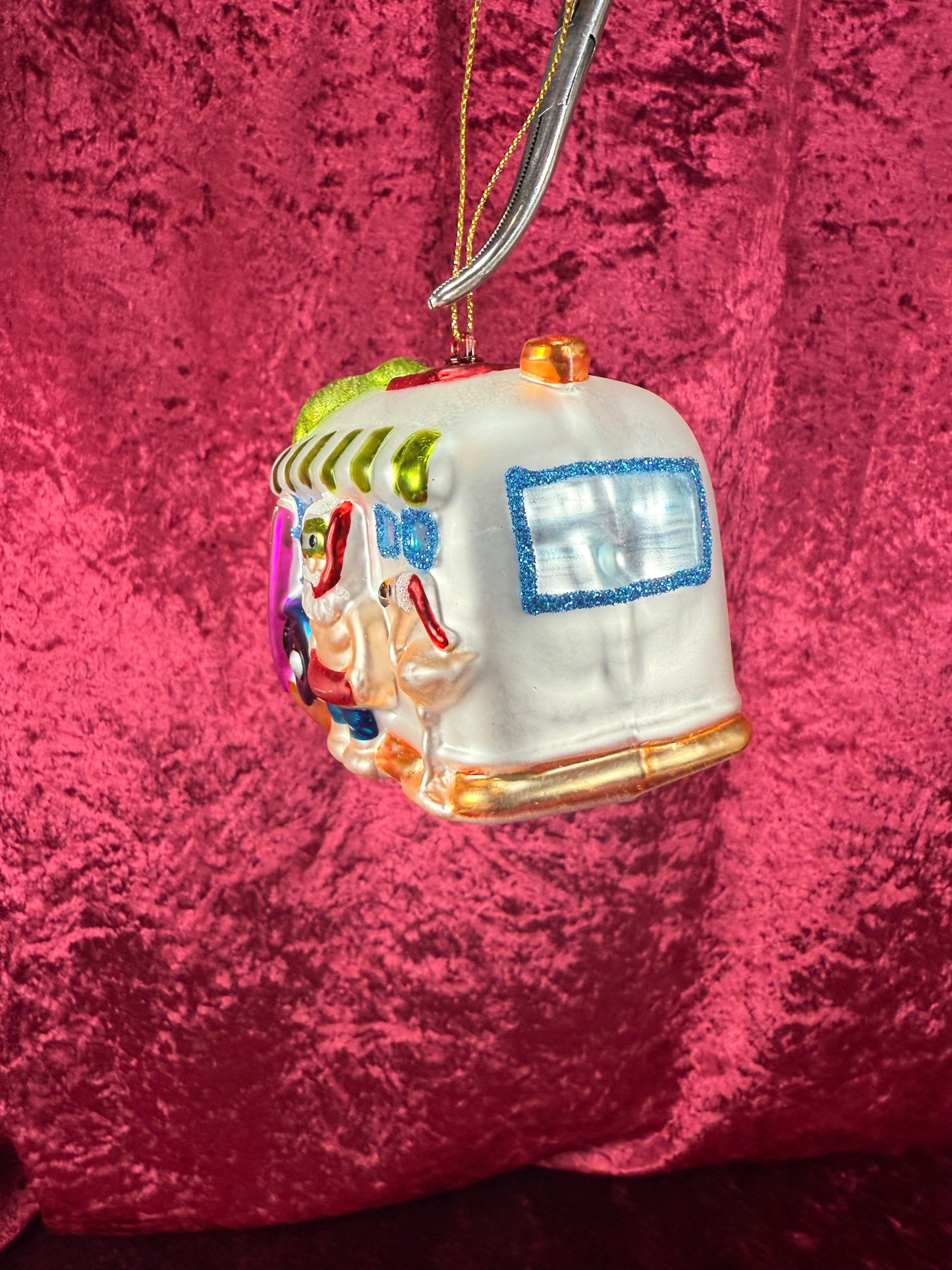 Vintage Christmas - Handblown Glass Ornament - Tiki Santa On Vacation