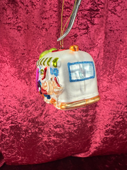 Vintage Christmas - Handblown Glass Ornament - Tiki Santa On Vacation