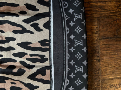 Vintage Louis Vuitton Long Soie Silk Scarf - Y2K Stephen Sprouse Cheetah Monogram Print