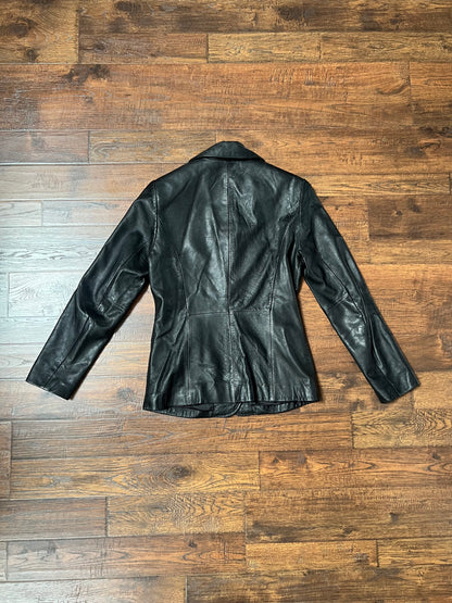 Vintage Clothing - Genuine Leather Jacket - Black - Black Lining - Small - Wilsons Leather