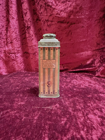 Vintage Medicine Cabinet - 1930s Art Deco Metal Tin - Mennen Talcum For Men