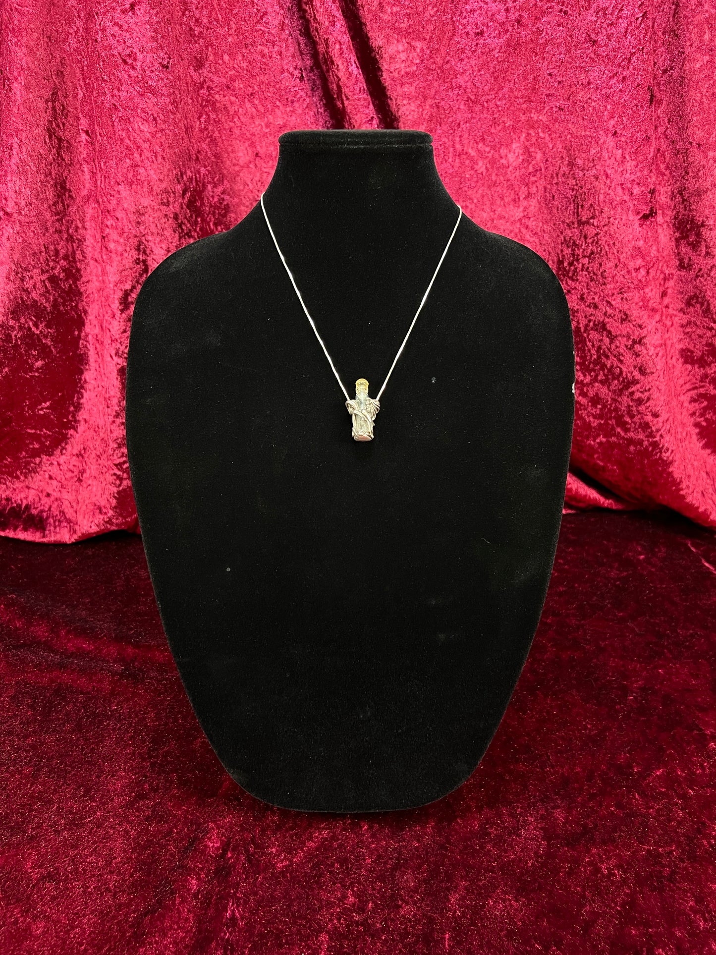 Vintage Sterling Silver Necklace - Fairy Dust Glass Vial Pendant