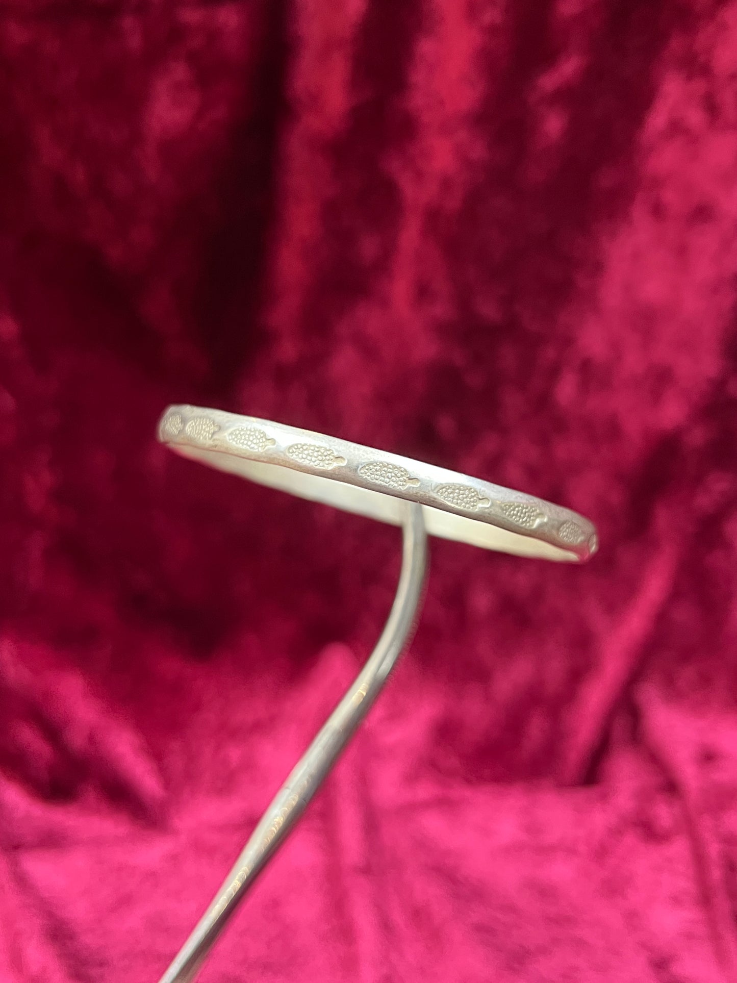 Vintage Jewelry - Bangle Bracelet - 925 Sterling Silver - Stamped Corn - Taxco