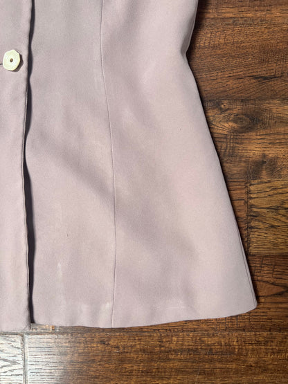 Vintage Clothing - Uniform Shirt Blouse - Grey Purple - Medium - Yick Fung