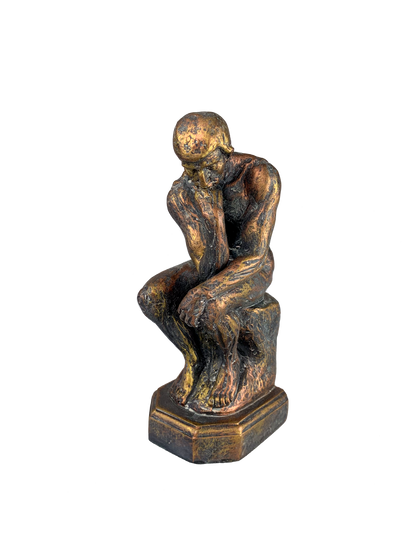 Vintage Thinking Man Statue - Book End