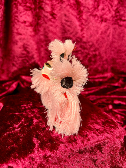 Vintage Figurine - Miniature Traditional Chinese Lion - Pink - Made In China