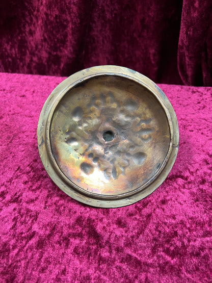 Vintage Oddities - Antique Art Nouveau Opium Jar - Etched Amber Glass - Castilian Poland