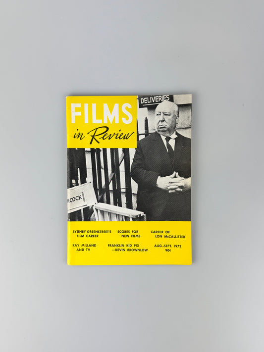 Films In Review Magazine - August/September 1972 - Lon McCallister, Sydney Greenstreet, Malcolm X