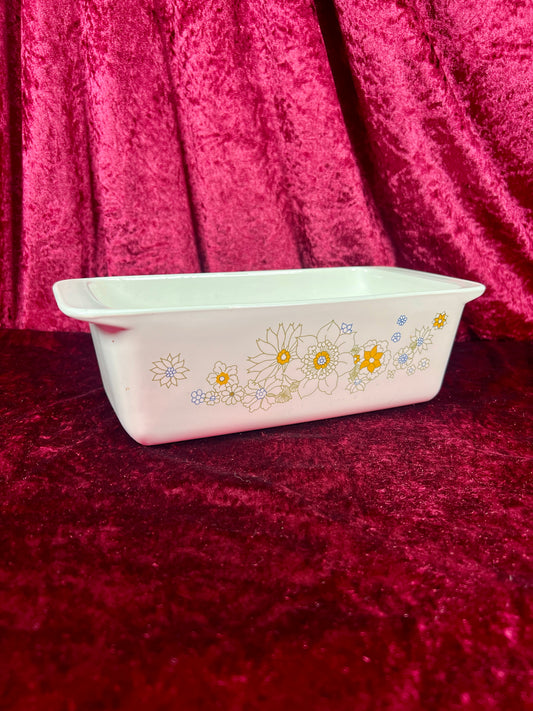 Vintage Kitchen - Corning Ware Floral Bouquet Pattern Loaf Pan
