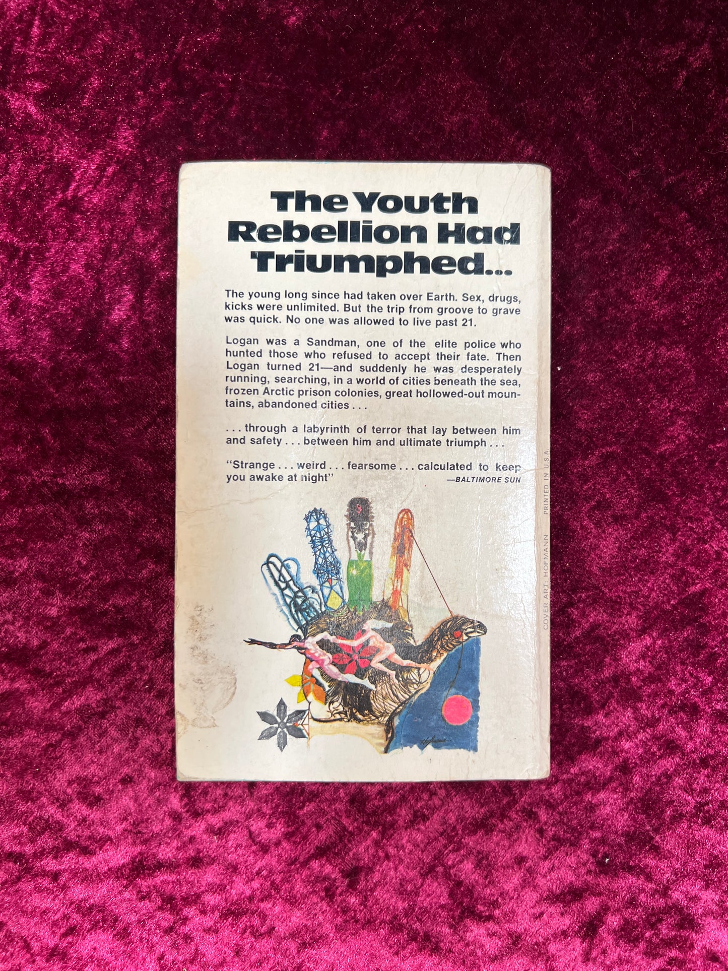 Vintage Paperback Book - Logan's Run - William F. Nolan & George Clayton Johnson - Dell 1969