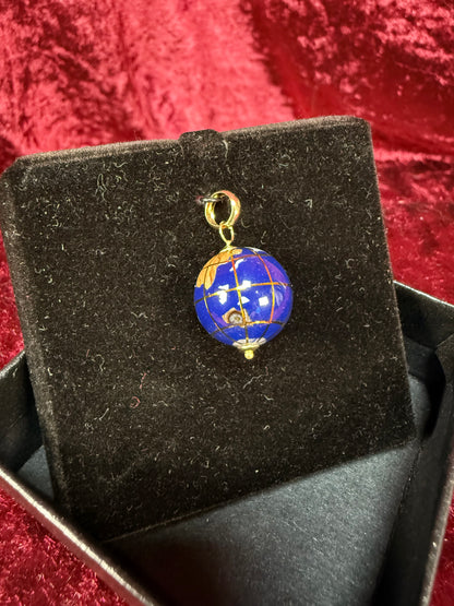 Vintage 14 Yellow Gold Pendant – Lapiz Lazuli World Globe-  Michael Anthony Jewelers