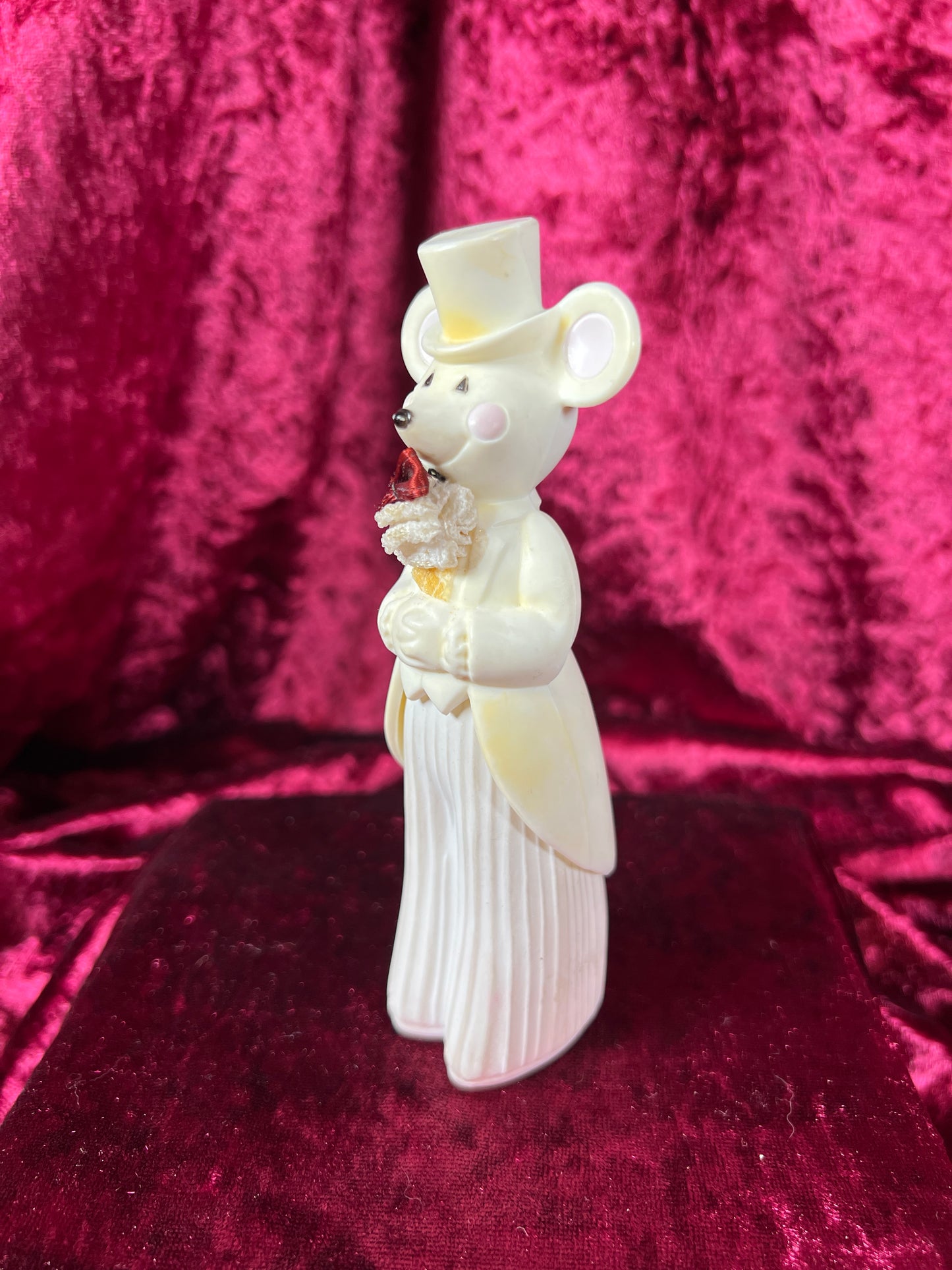 Vintage Perfume Bottle Set - Anthropomorphic Mice Bride and Groom - Avon