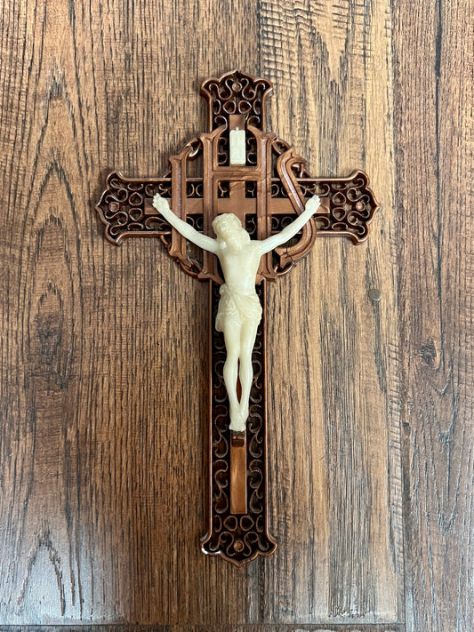 Vintage Religio - Plastic Crucifix - Consolidated Molded Products Corporation