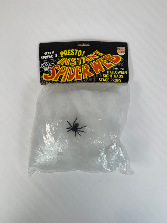 Vintage Halloween Decor - Presto! Instant Spider Web - Made in USA