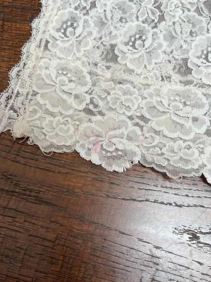 Vintage Clothing - Sheer Lace Tank Top - White English Roses - Medium