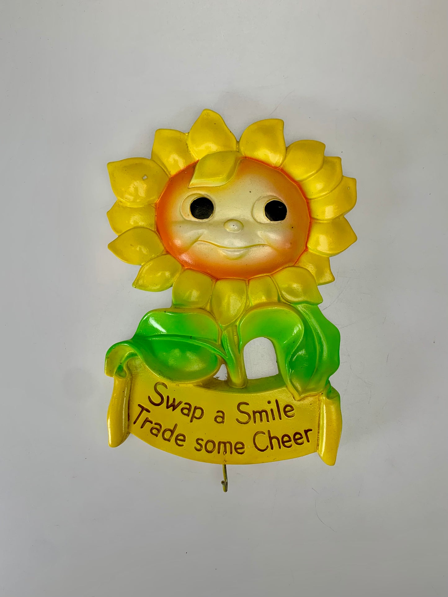 1973 Miller Studio  Chalkware Wall Decor - Anthropomorphic Sunflower - Swap A Smile