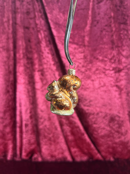Vintage Christmas - Handblown Glass Ornament - Little Squirrel - 2.75"