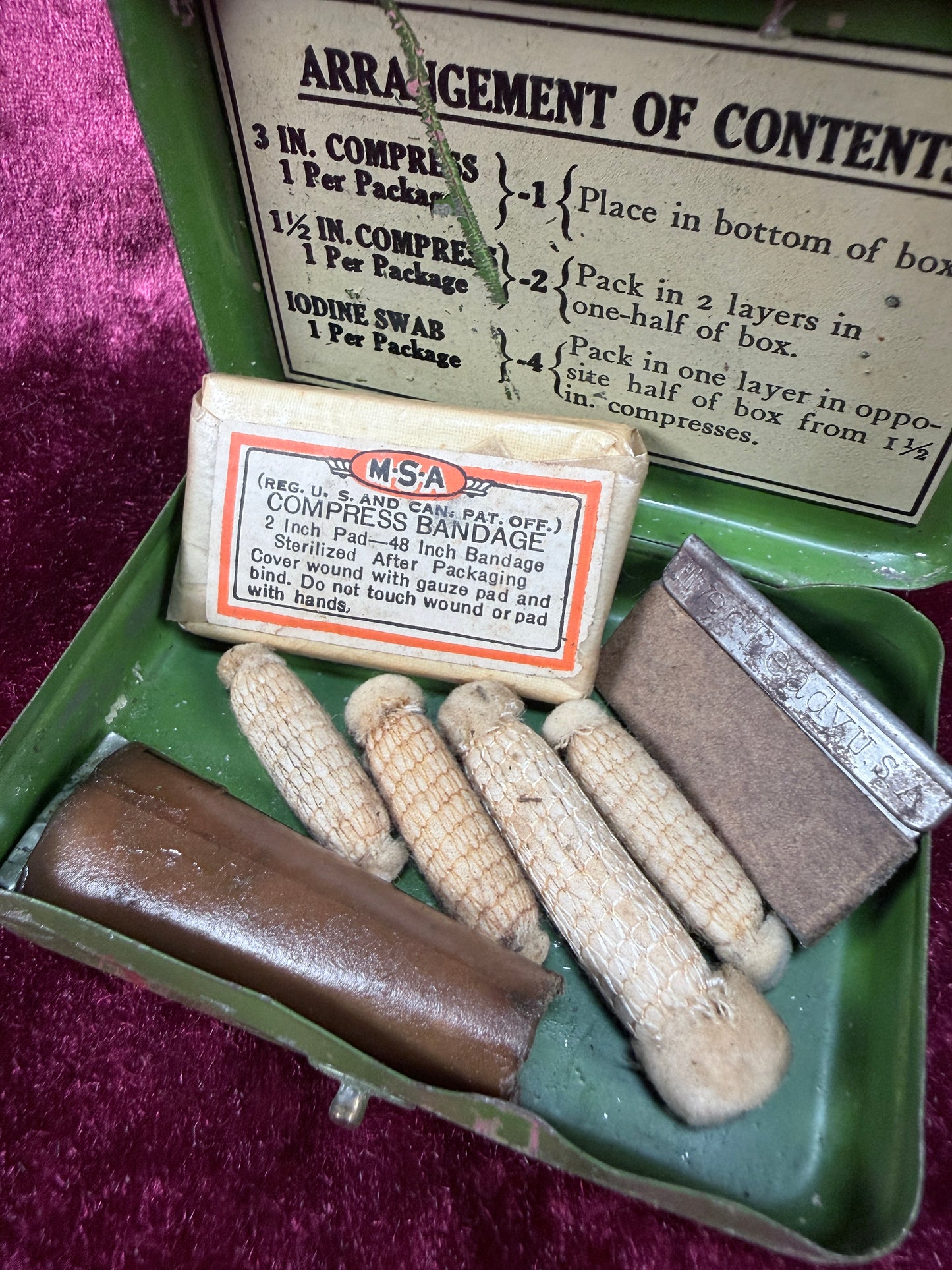Vintage Metal First Aid Kit – Bell System Telephone Company Medical Tin