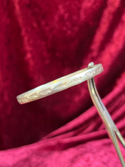 Vintage Jewelry - Bangle Bracelet - 925 Sterling Silver - Stamped Eagles - Mexico