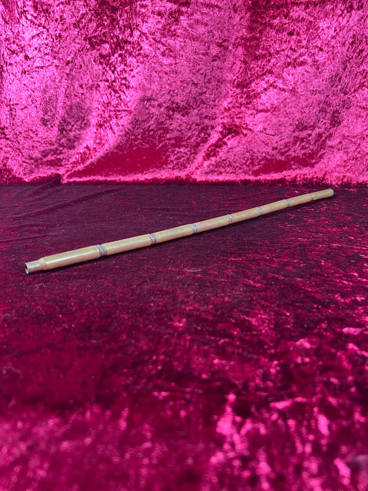 Vintage Brass Decor - Cigarette Holder - Faux Bamboo - 17.5"