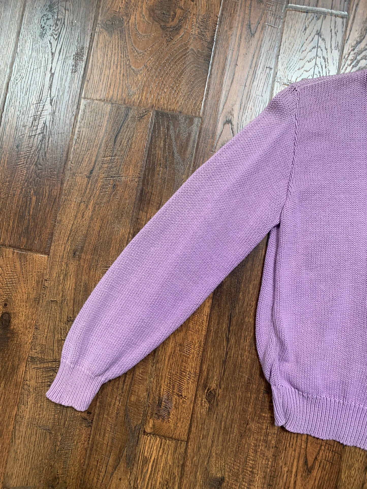 Vintage Clothing - Knit Crewneck Sweater - Lilac - Toppers - Small - Made In U.S.A.