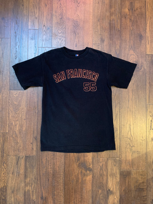 Genuine MLB Merchandise - San Francisco Giants Graphic T-Shirt - Lincecum #55 - Black - Large