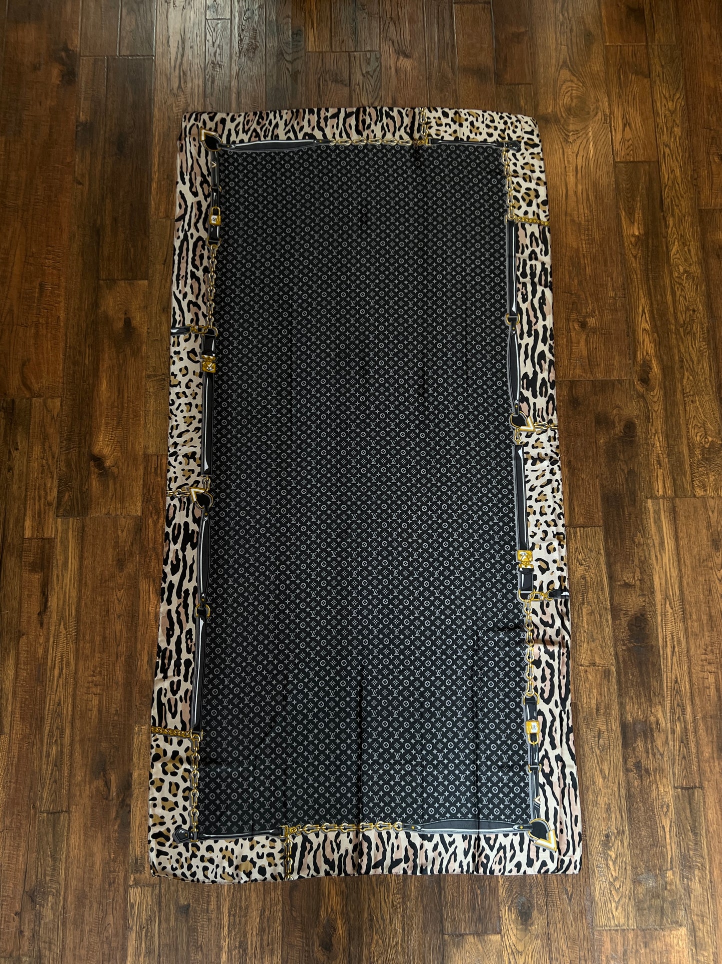 Vintage Louis Vuitton Long Soie Silk Scarf - Y2K Stephen Sprouse Cheetah Monogram Print