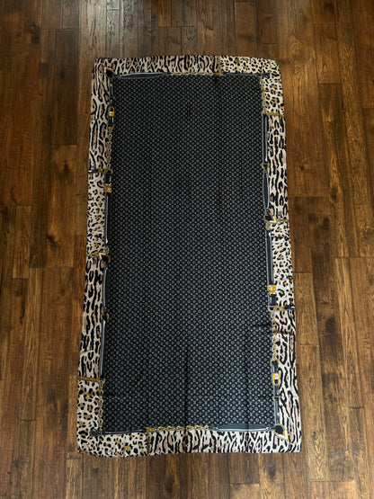 Vintage Louis Vuitton Long Soie Silk Scarf - Y2K Stephen Sprouse Cheetah Monogram Print