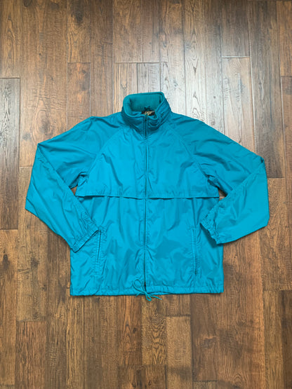 Vintage Clothing - Full Zip Windbreaker Jacket - Teal - Golden Bear - Large