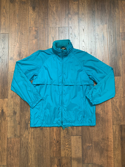 Vintage Clothing - Full Zip Windbreaker Jacket - Teal - Golden Bear - Large