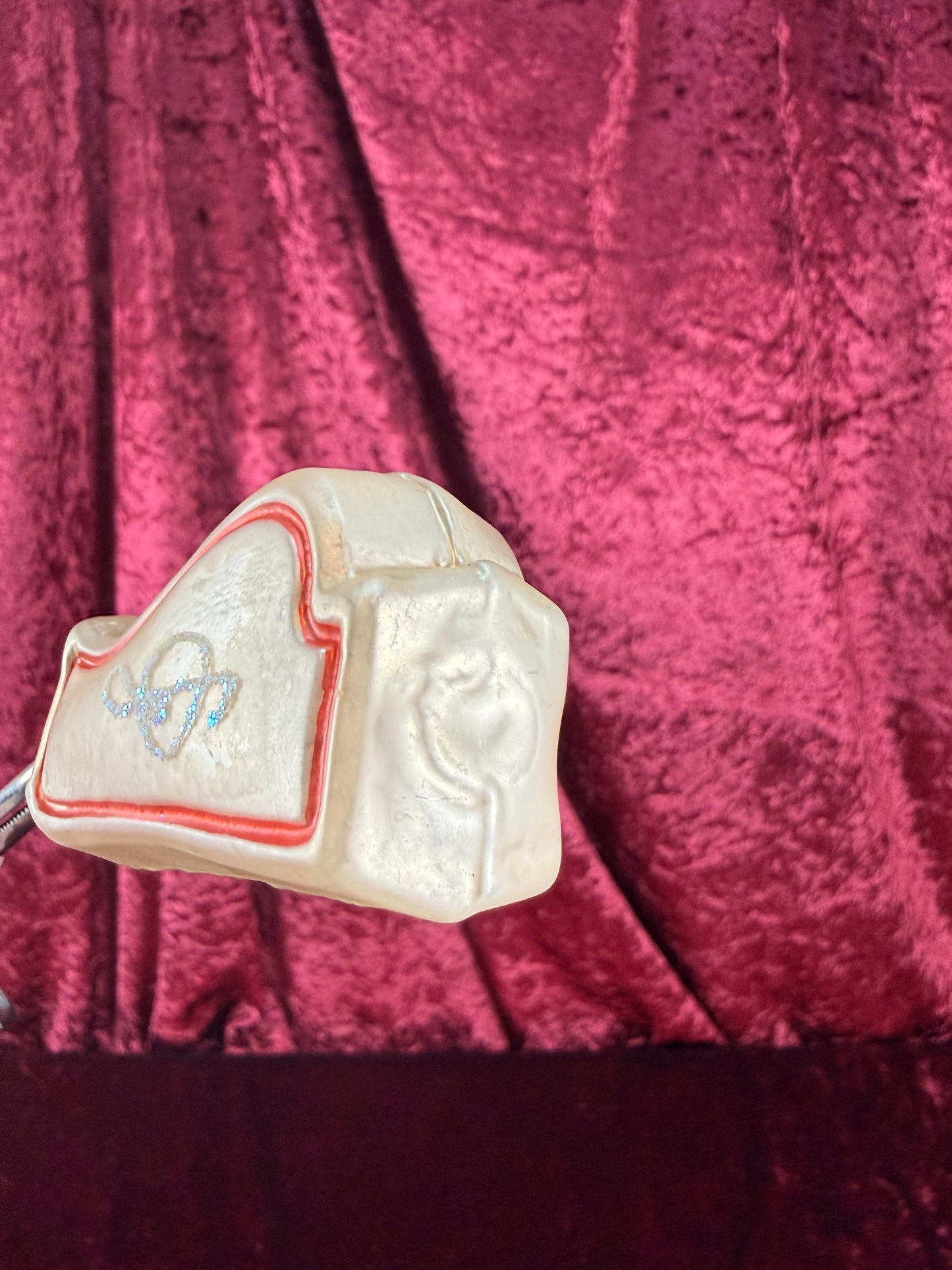 Vintage Christmas - Handblown Glass Ornament - Lyre Music Instrument - Inge Glas - Germany