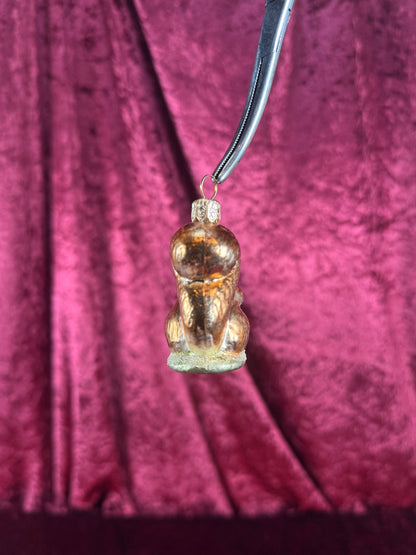 Vintage Christmas - Handblown Glass Ornament - Little Squirrel - 2.75"
