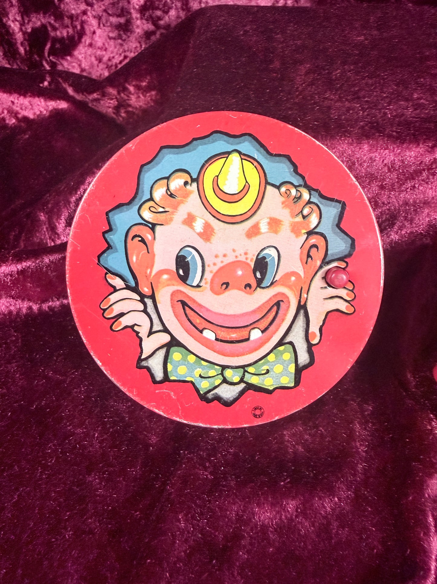 Vintage Tin Ratchet Noisemaker Set – T. Cohn Clown Party Crank Pair