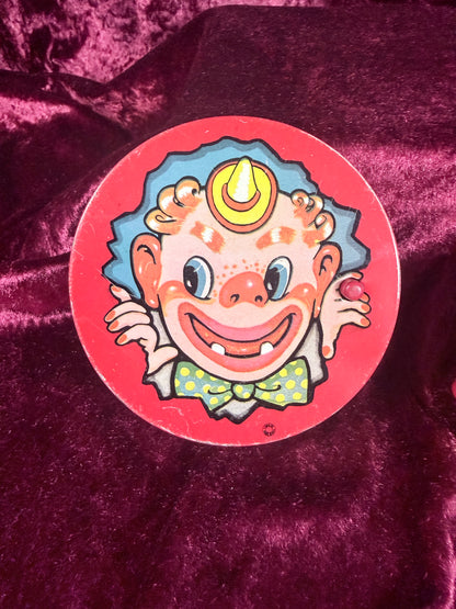 Vintage Tin Ratchet Noisemaker Set – T. Cohn Clown Party Crank Pair