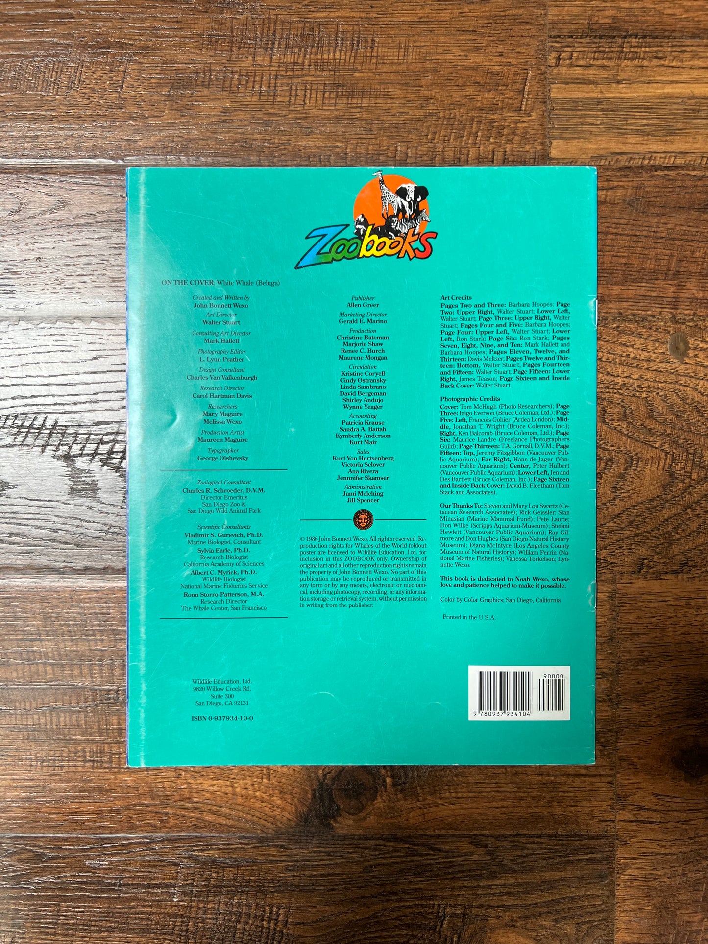 Vintage Ephemera - Magazine - Zoobooks - Whales - 1986