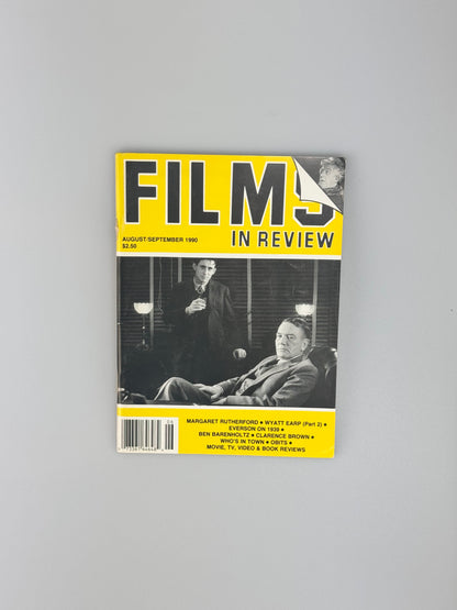 Films In Review Magazine - August/September 1990 - Margaret Rutheford, Wyatt Earp, Everson On 1939