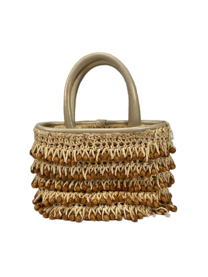 Vintage Purse - Top Handle Handbag - Beaded Crochet - ADG Fashion Imports Japan