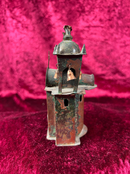 Vintage Religio - Miniature Ayacucho Church with Bells - Copper