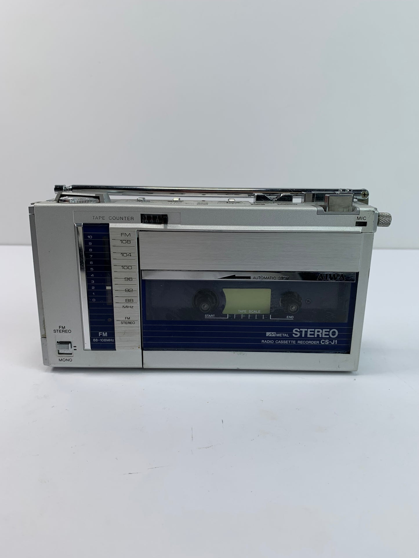 Vintage Electronics - AM/FM Stereo Radio - Cassette Player - AIWA - CS-J1SY