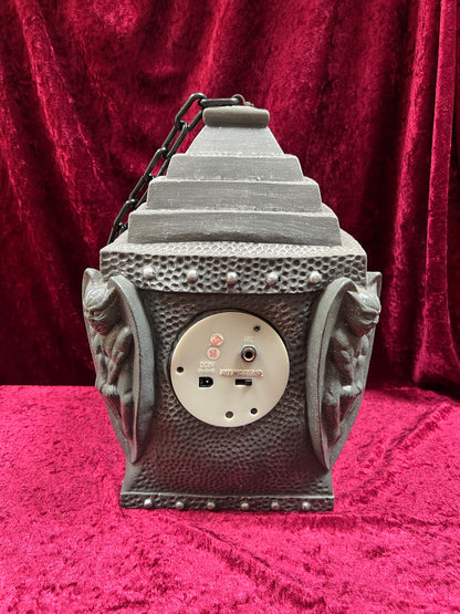 Vintage Halloween - Hanging Animatronic - Red-Eyed Talking Skull in Lantern