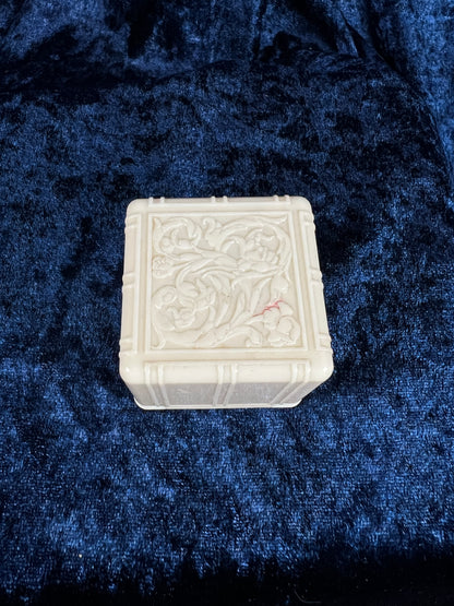 Antique Celluloid Ring Box – Art Deco Ivorine Footed Presentation Case