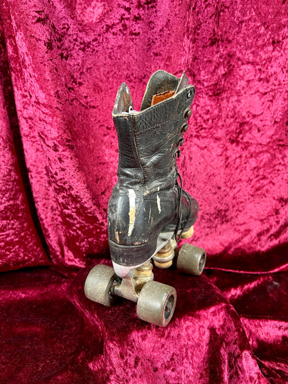 Vintage Leather Roller Skates – Black Leather - Chicago Wheels and Sure-Grip Trucks