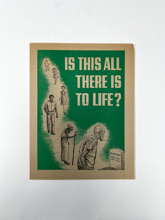 Vintage Ephemera - Religious Pamphlet - Is This All There Is For Life?