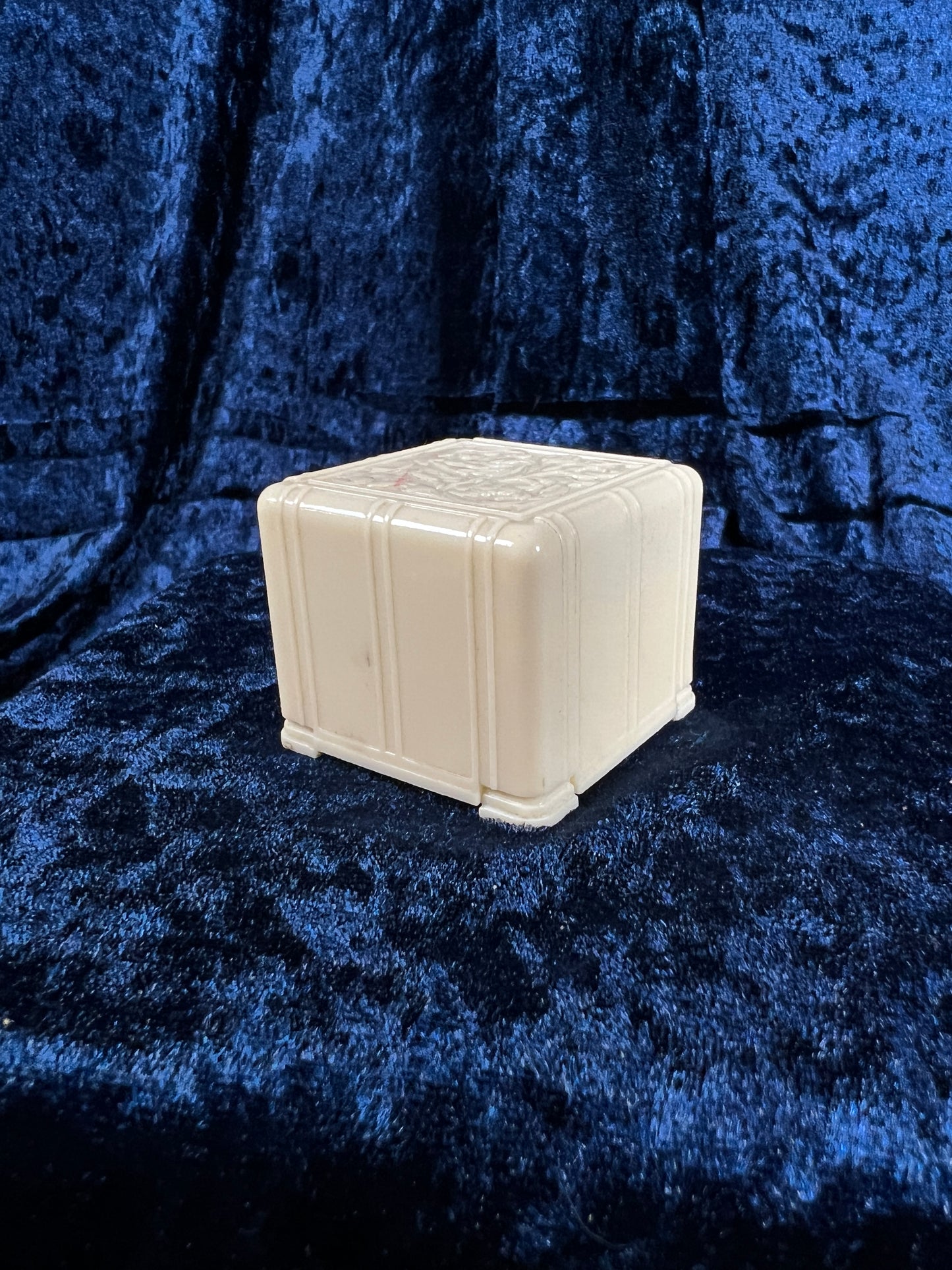 Antique Celluloid Ring Box – Art Deco Ivorine Footed Presentation Case