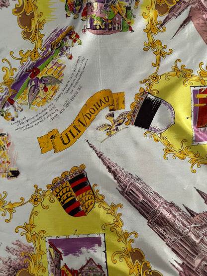 Vintage Souvenir Scarf - Ulm Germany Landmark Travel Square