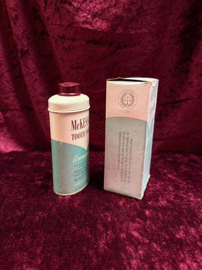 Vintage Medicine Cabinet - McKessons Tooth Powder with Box - New in Box - 1940s