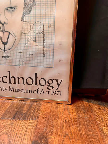 Vintage Wall Art - Framed Print - Stephen King's IT Style Clown - LA County Museum of Art - 1971